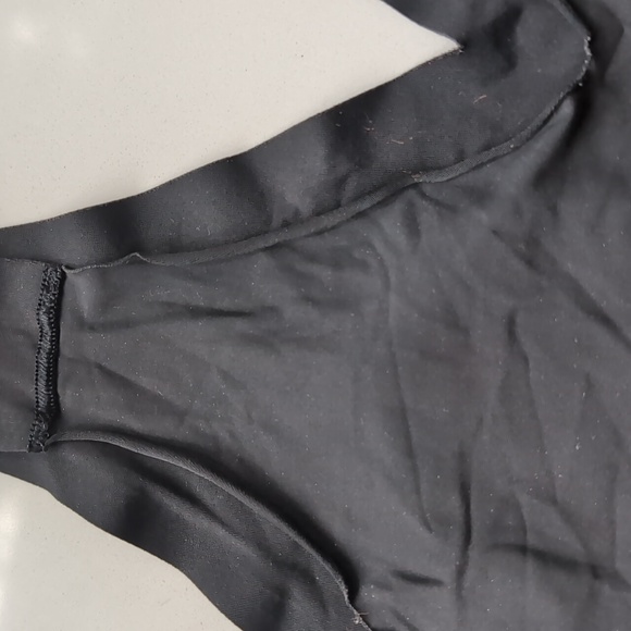 True & Co Black Seamless True Body V Neck Bra Sz L - Picture 8 of 8